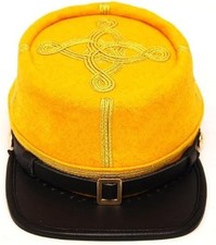 Civil War Captain 2 Braid Kepi Men's Hat Reenactment Multiple Colors All Sizes