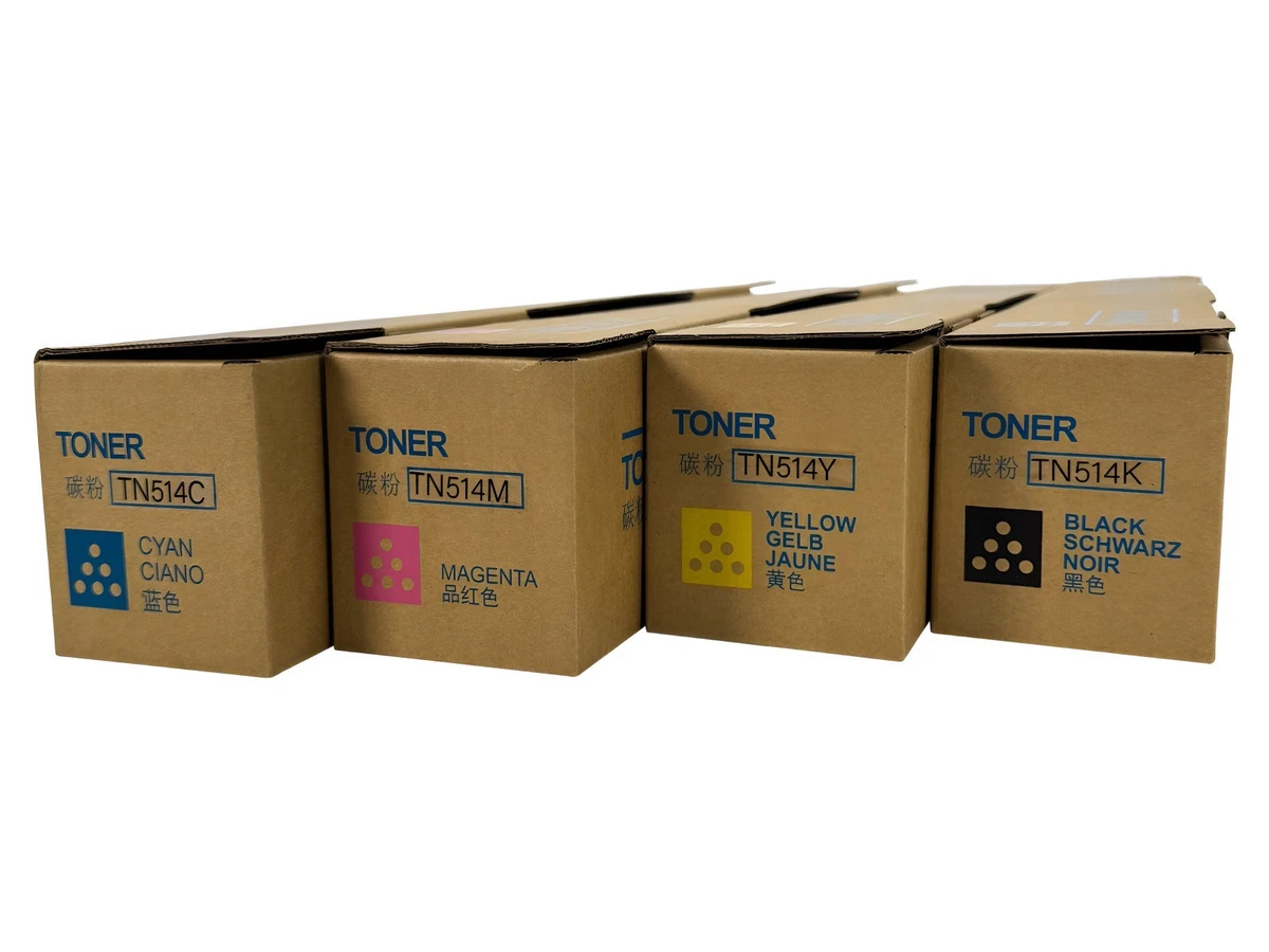 4 Pieces Kit 🔥 TN514 Toner Cartridges for Konica Minolta Bizhub