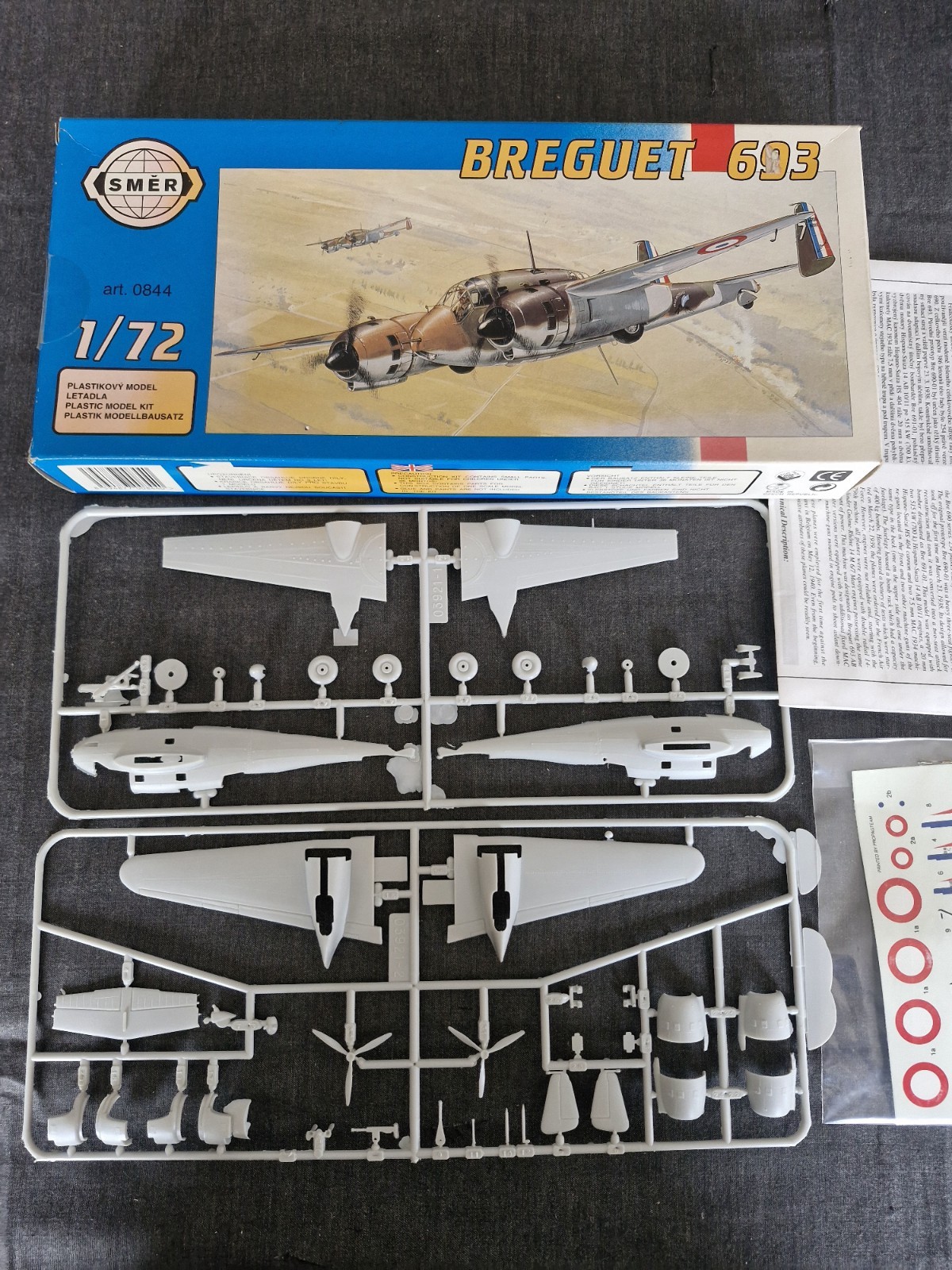 Maquette Avion Breguet Br.693 1/72 SMER Rare Modèle Réduit Seconde Guerre Mondiale