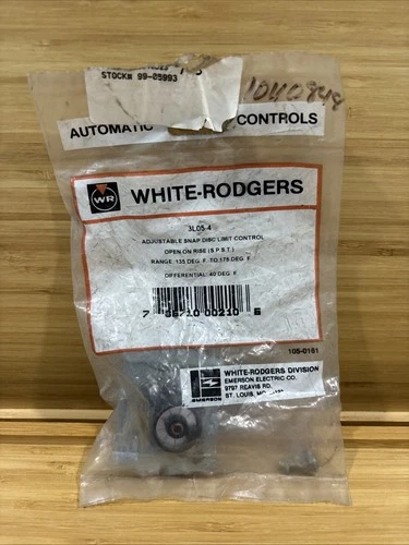 White Rodgers 3L05-4 Snap Disc Limit Control Open on Rise of Temperature