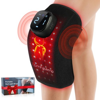 Comfytemp 3D Red Light Therapy Knee Wrap Vibration Massage FSA HSA Eligible