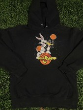 Space Jam Looney Tunes Hoodie Sweatshirt Black Small Bugs Bunny Daffy Duck