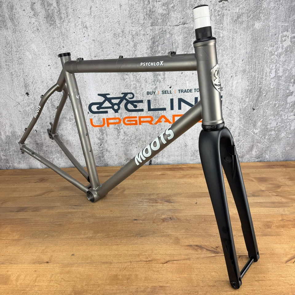 Low Mile! 2013 Moots Psychlo X 56cm Titanium CX Disc Frameset 700c Enve AR Fork - Image 3 of 4