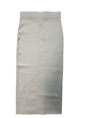 Open Edit NWT Ivory Rib Knit Midi Pencil Skirt Women s Size S