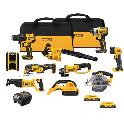 #ad DEWALT DCK1021D2 20V MAX 10 Tool Cordless Combo Kit 2 batteries charger $795.00
