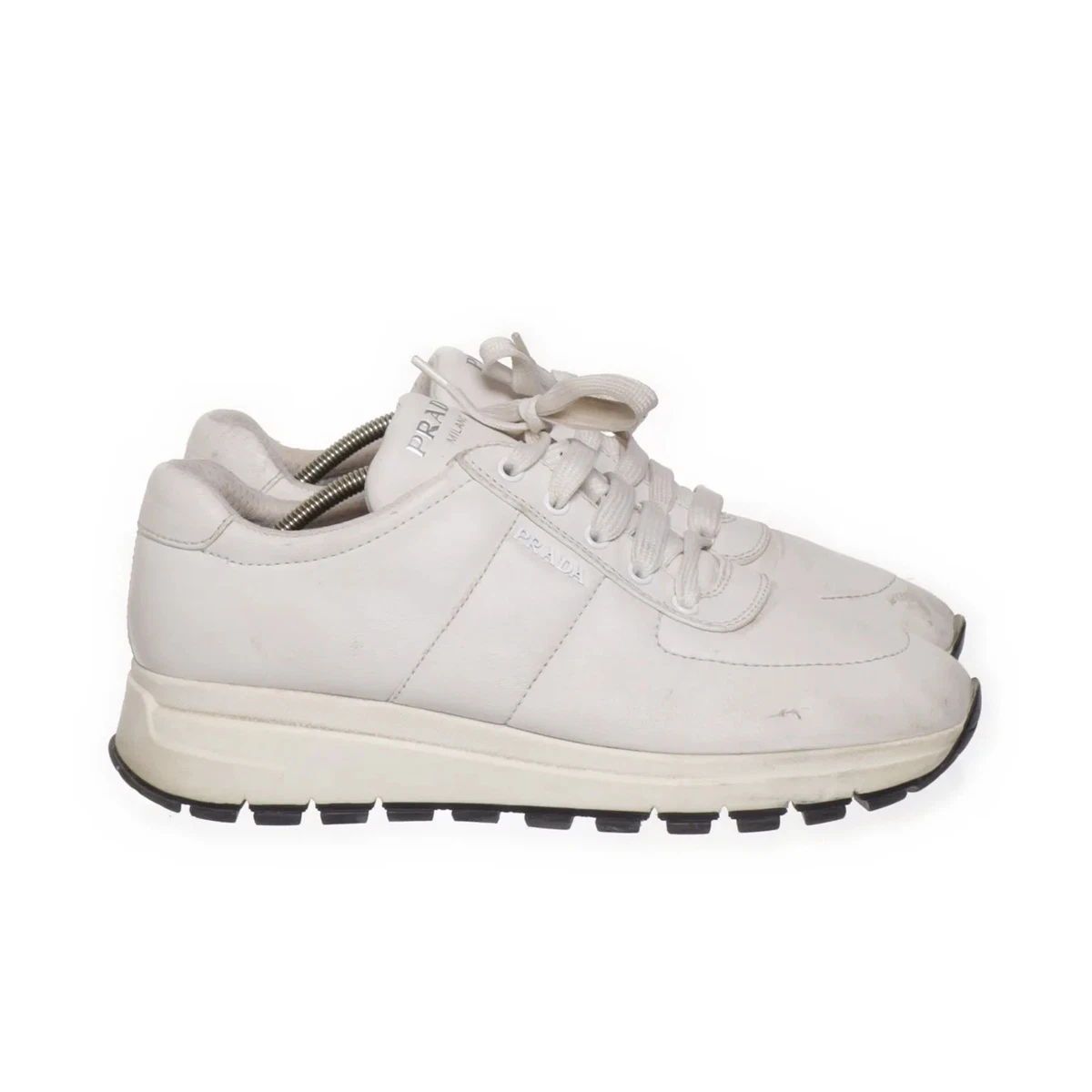 Prada, Sneaker, Größe: 41, model: 1e553l, Leder, Weiß, Unisex (Erwachsene) #4ge