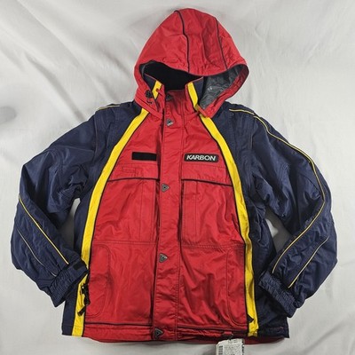 Vintage Ski / Snowboard Jacket Karbon Mens Size M Thick Warm High Quality READ 