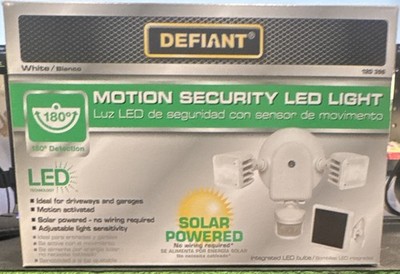 Defiant Solar LED Motion Security Light 500 Lumens 2-Light White 120 396