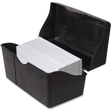 Advantus Stackable Flip Top 3 x 5 Index Card Holder, 300 Card Capacity Box,