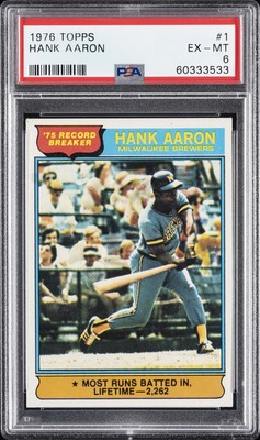 1976 TOPPS #1 HANK AARON PSA 6 | eBay