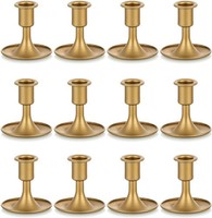 Goldener KerzenstäNder Set Hochzeit Party Tischdeko 12Er Stabkerzenhalter