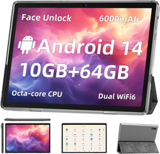 Android 14 Tablet,10 Inch Tablets, Octa Core CPU, 10GB 64GB 512GB Expansion, 128
