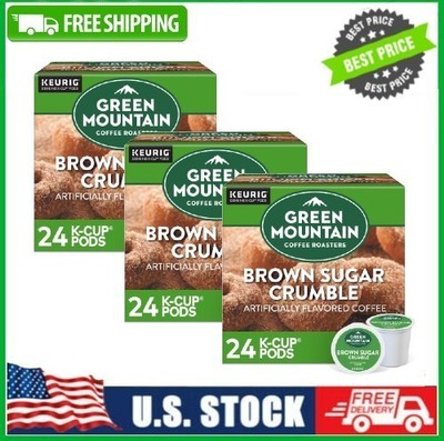 3 Box Coffee Roasters, Brown Sugar Crumble Light Roast Coffee Pods, 24 Ct Box