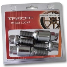 Felgenschlösser M14x1,5 27mm Kugelbund R13 chrom Radschloss für Skoda VW