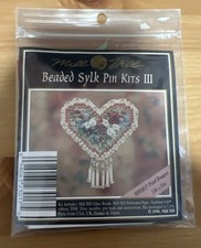 Mill Hill Beaded Sylk Ribbon Pin Kit III Pearl Bouquet Vintage 1996 MHSR17