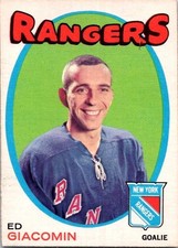 VINTAGE HOCKEY CARD 1971-72 OPC O-Pee-Chee Ed Giacomin New York Rangers NO243