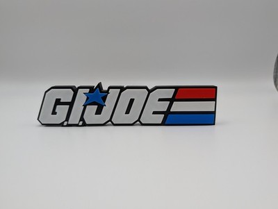 3D Printed G.I. Joe Logo Display For Figures, Comics & Collections