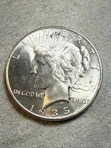 1935- P Peace Silver Dollar MS BU UNC Uncirculated High Grade Nice Coin See 7872