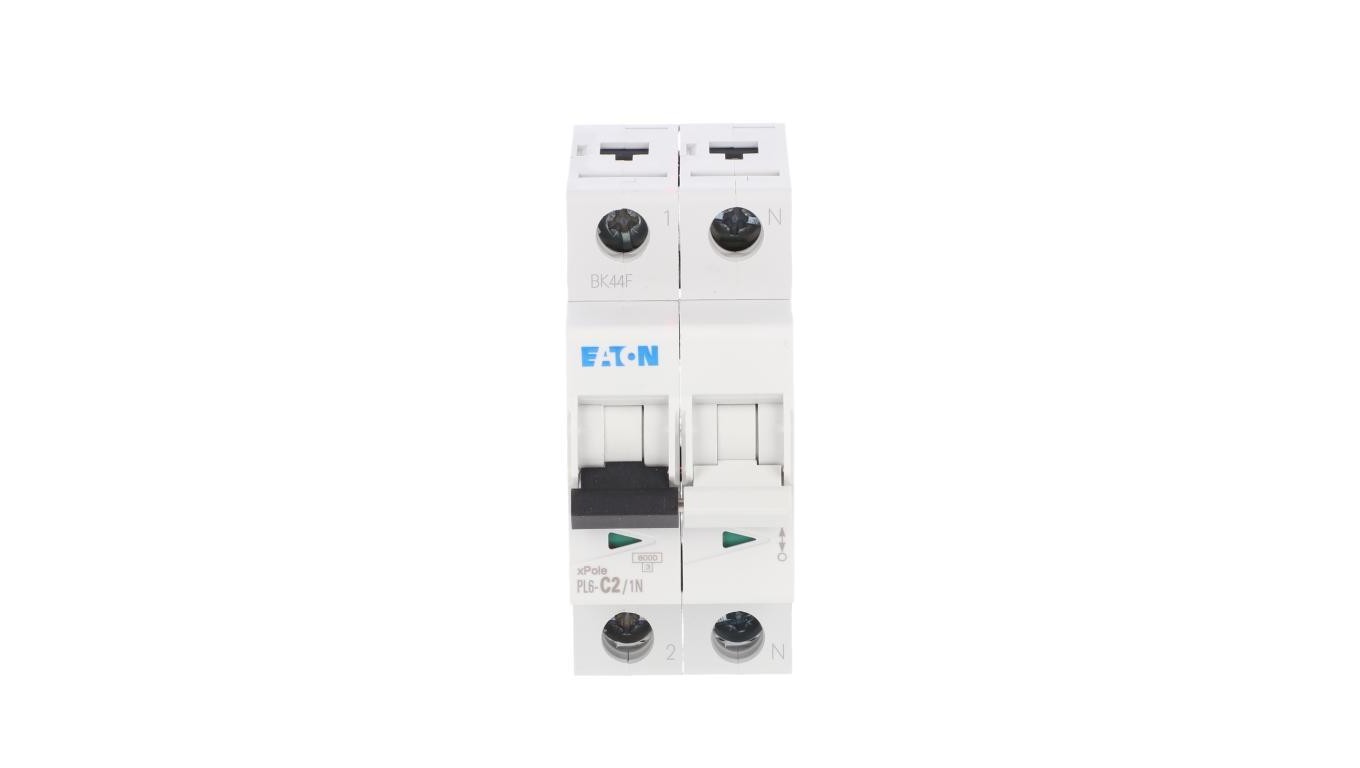 Overcurrent Switch 1P+N C 2A 6kA AC PL6-C2/1N 106029