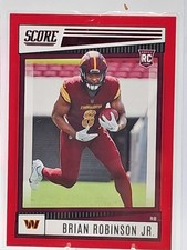 2022 Score Brian Robinson Jr. Red #338 Commanders