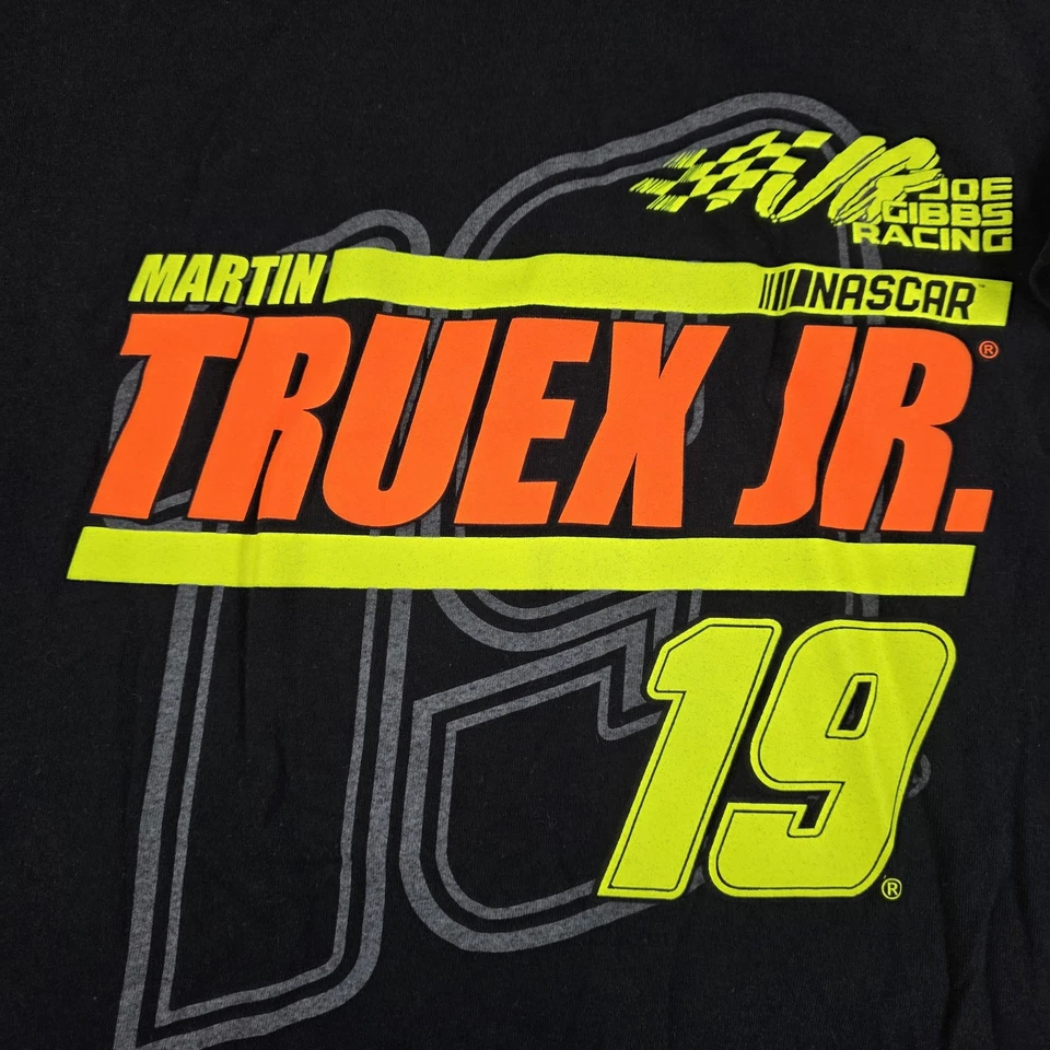 Camisa Martin Truex Jr Para Hombre Grande Negra NASCAR 19 Joe Gibbs Racing Race Camiseta Foto 4 de 4
