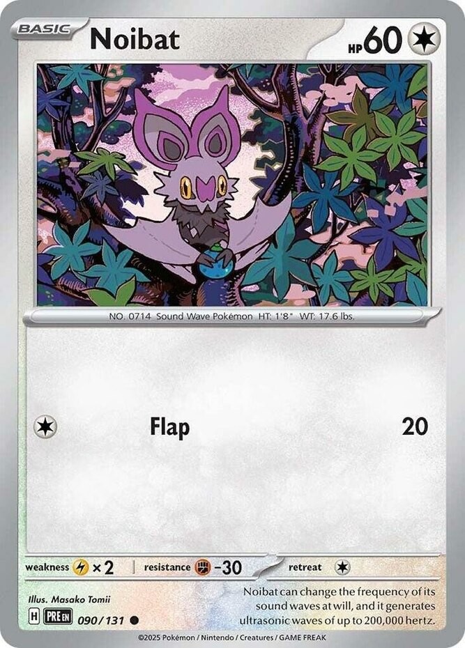 Noibat - 090/131 - Common - Reverse Holo NM Prismatic Evolutions