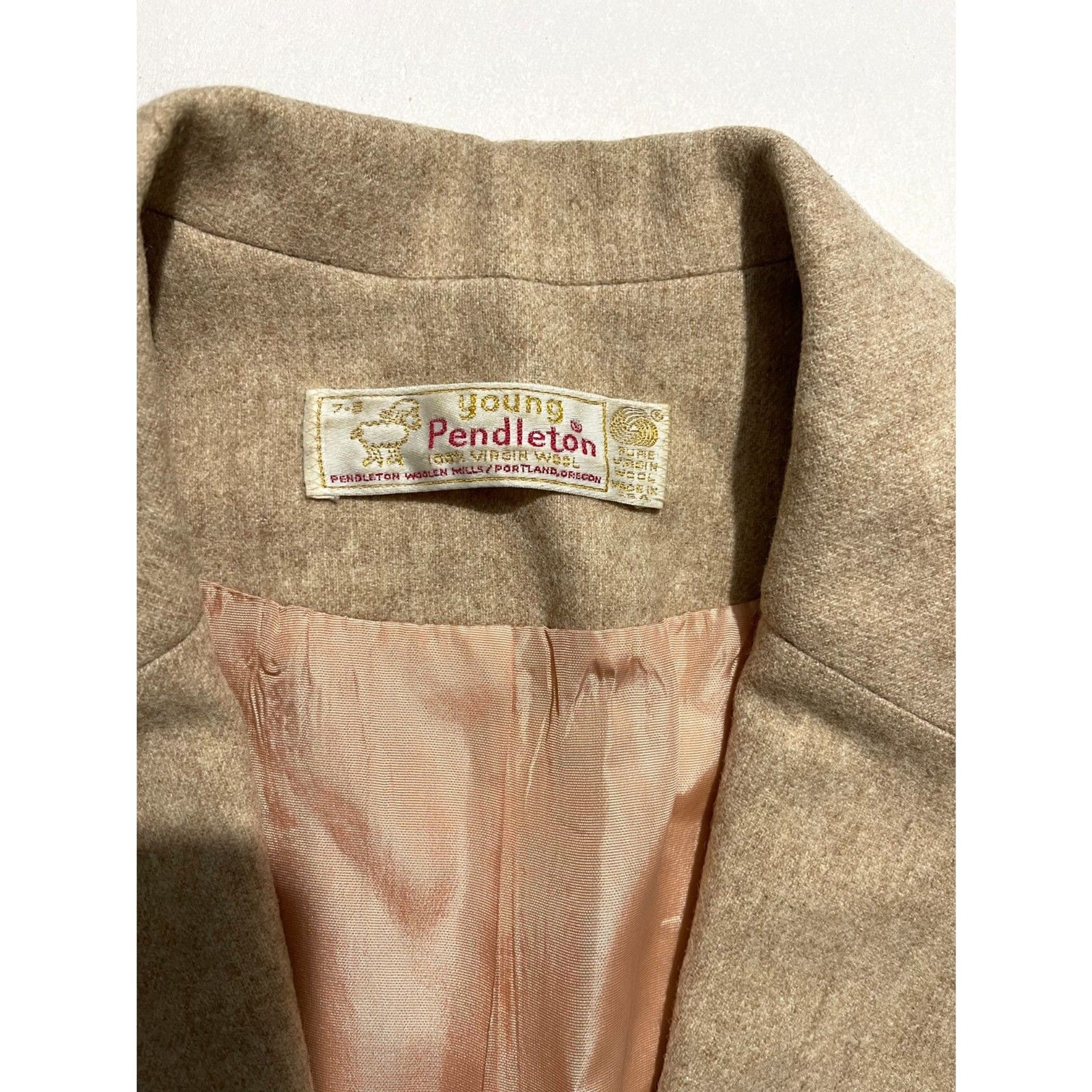 Young Pendleton pure virgin wool jacket blazer VT… - image 5