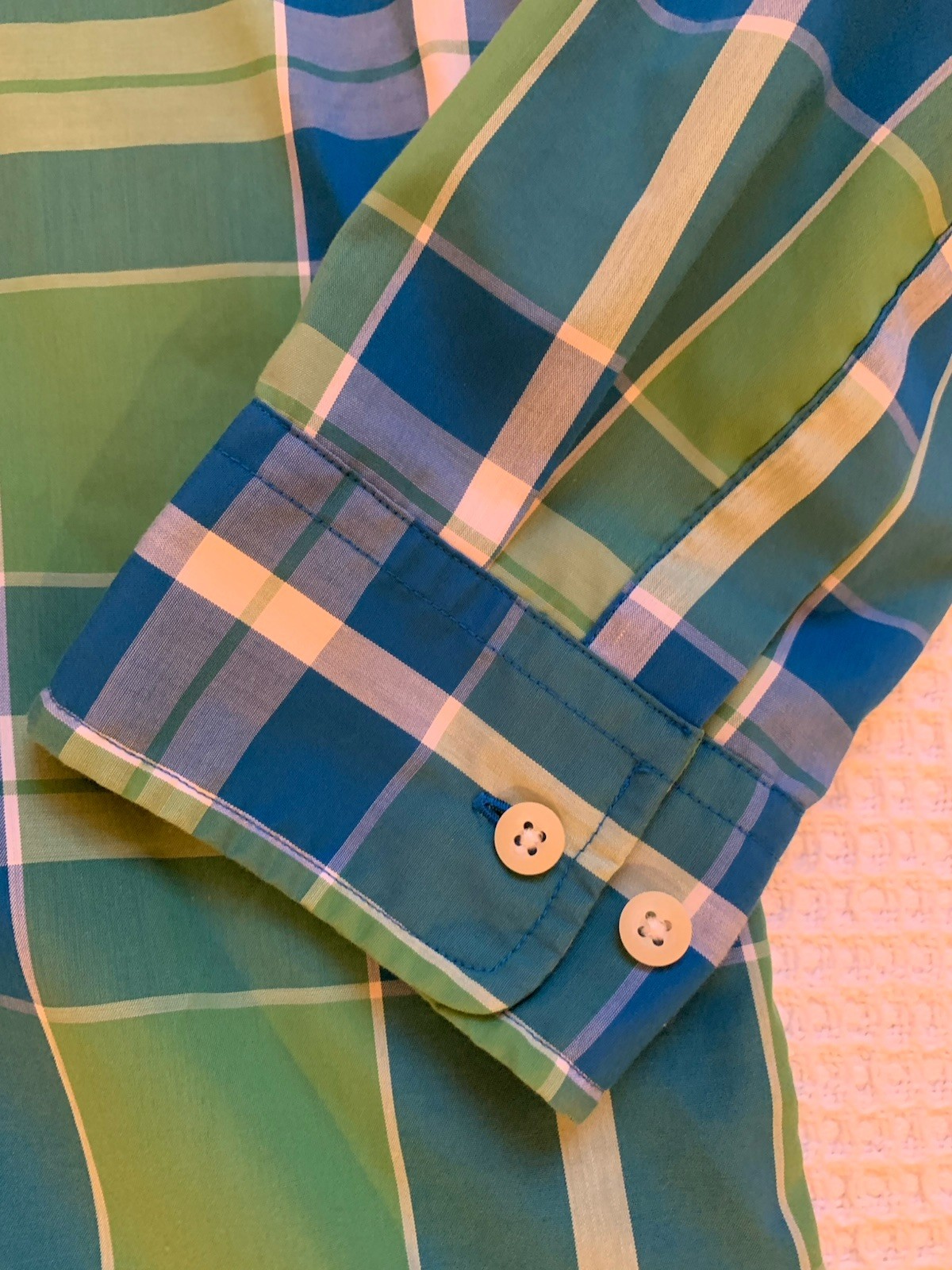 Pendleton Mens Button Down Shirt Large Plaid Gree… - image 6