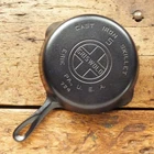 Vintage GRISWOLD Cast Iron SKILLET Frying Pan # 5 LARGE BLOCK LOGO - Ironspoon