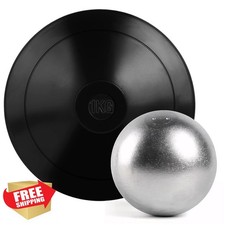 AKABIKE 2 Pcs Rubber Shot Put Discus School Track Field Practice