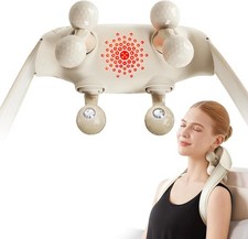SKG Neck Massager for Pain Relief Deep Tissue Shiatsu Neck and Shoulder Cordless