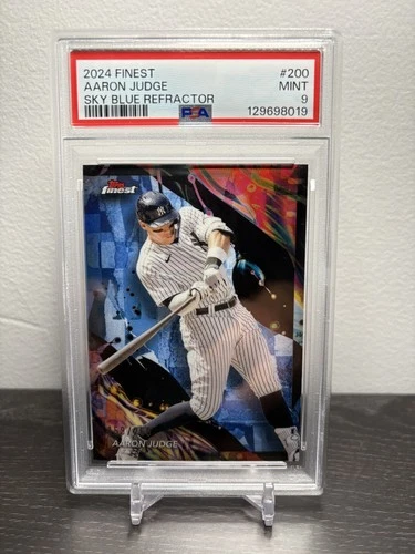 AARON JUDGE 2024 Topps Finest Sky Blue Refractor /250 #200 PSA 9