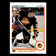 Vladimir Krutov Rookie #77 1990 Upper Deck Vancouver Canucks Hockey Card NHL NM