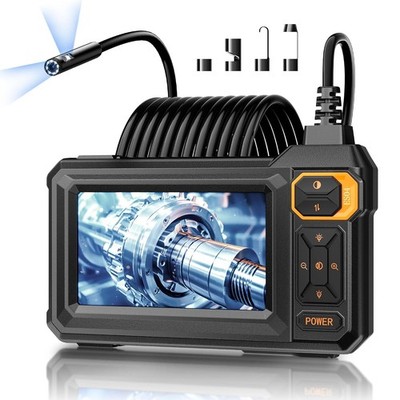 16.5FT Dual-Lens Endoscope Camera with Light, 1080P, 4.3'' IPS Screen