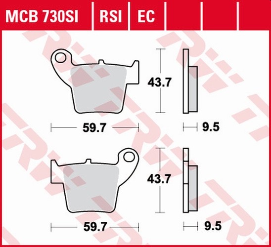 Plaquettes de frein Honda CRF 450 X anti fading pour l enduro