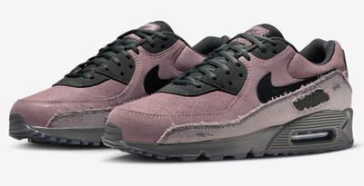 Rare Nike Air Max 90 Purple Grey Black Gum 95 Men's Shoes Plus US Sizes 9-12