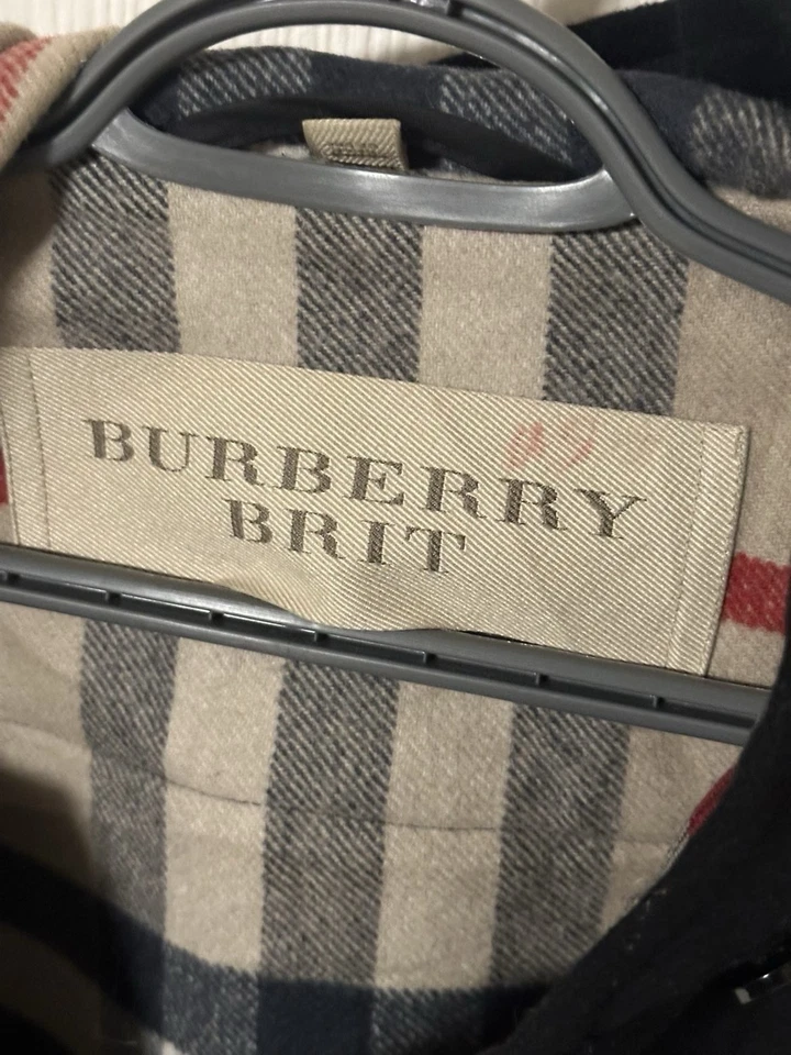 Burberry Brit Abrigo de Lona Lana Toggle Chaqueta con Capucha Negro Mujer’s Talla S EE. UU. 2 Foto 2 de 4