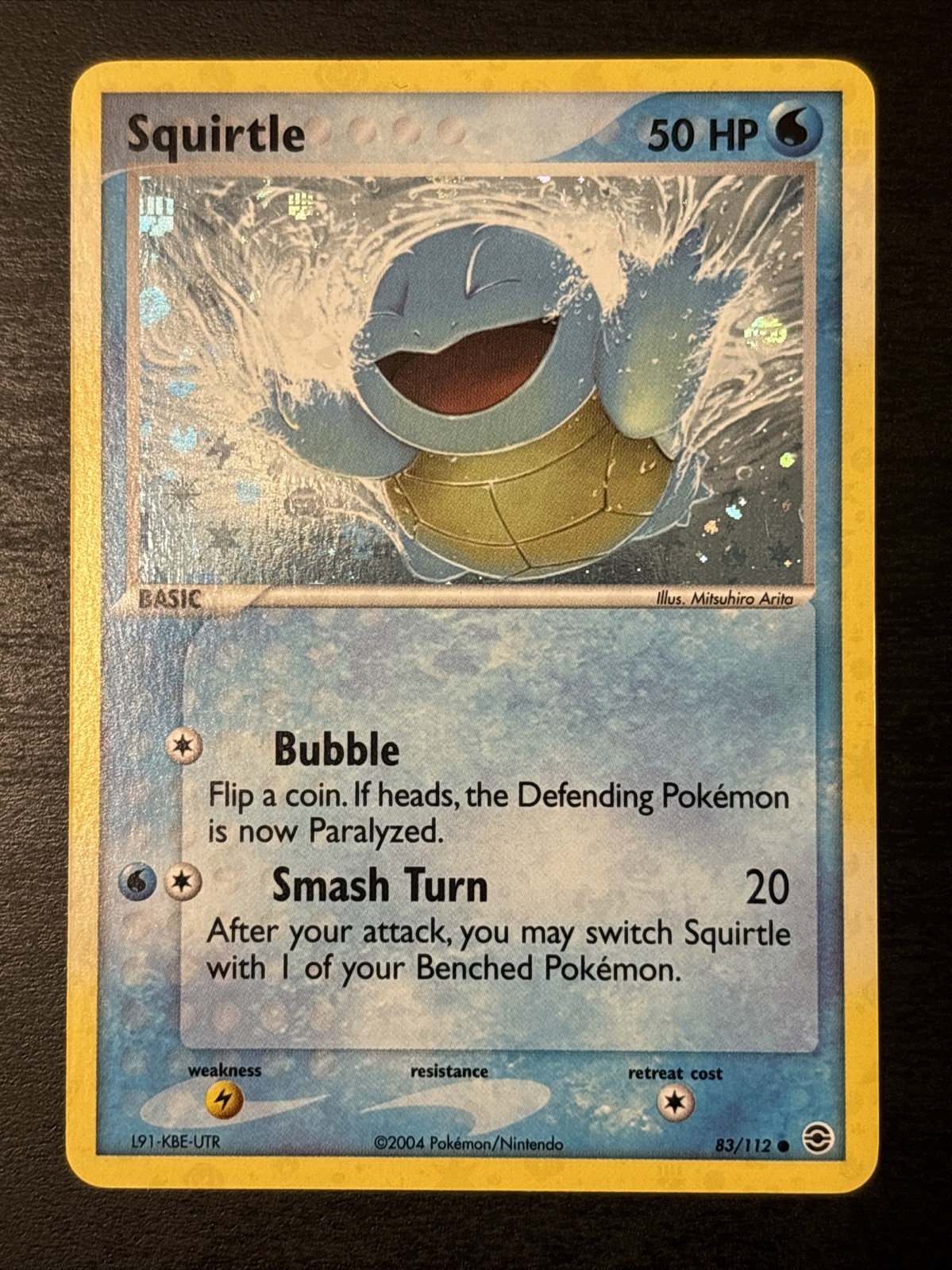 Squirtle 83/112 FireRed & LeafGreen Reverse Holo 2004 Pokemon Nirvana Nm