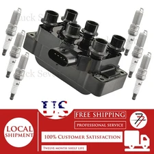 1pcs Ignition Coil and 6pcs Spark Plug For 1991-2010 Ford Explorer 4.0L V6 