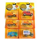 Maisto Speed Wheels 1:64 Construction Box Truck & Garbage Truck Lot of 6 on Card