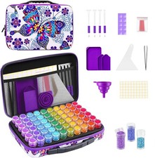 Diamond Painting Storage Case, 60 Slots Portable Diamond Art Kits with Access...