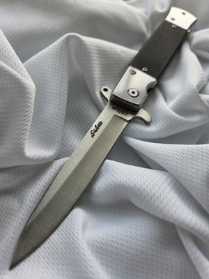 Rite-Edge Spring Assisted Manual Open Black Italian   Stiletto
