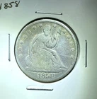1858-P Seated Liberty Half Dollar