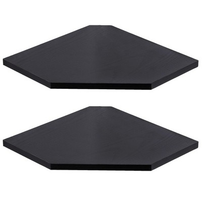 Fun Memories Corner Shelf Wall Mount, Floating 10.5''W x 10.5''D, Black 