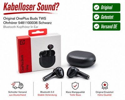 Original OnePlus Buds TWS Ohrhörer 5481100036 Schwarz Bluetooth Kopfhörer In Ear