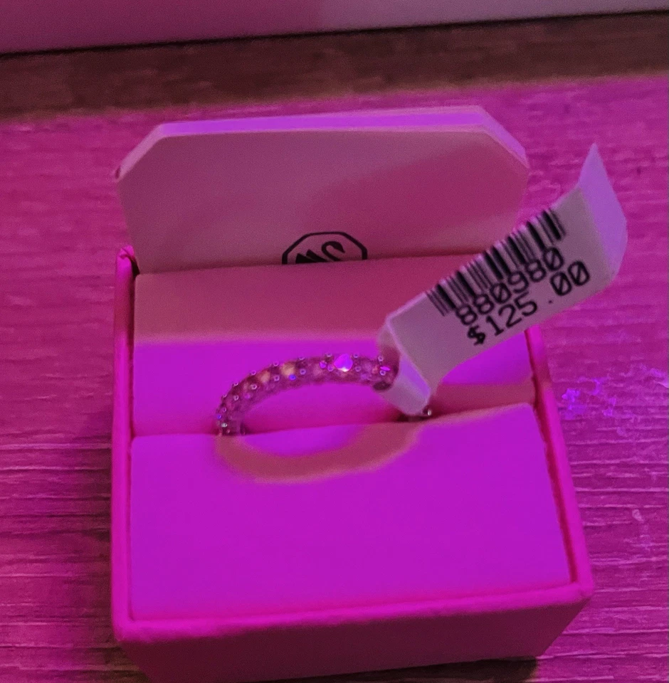 Swarovski Pink Matrix Ring, Rhodium Plated-New - Image 4 of 4