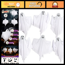 6 Pack Flying Ghost Decorations - 27.6 Inch Halloween Hanging Ghosts for Spooky