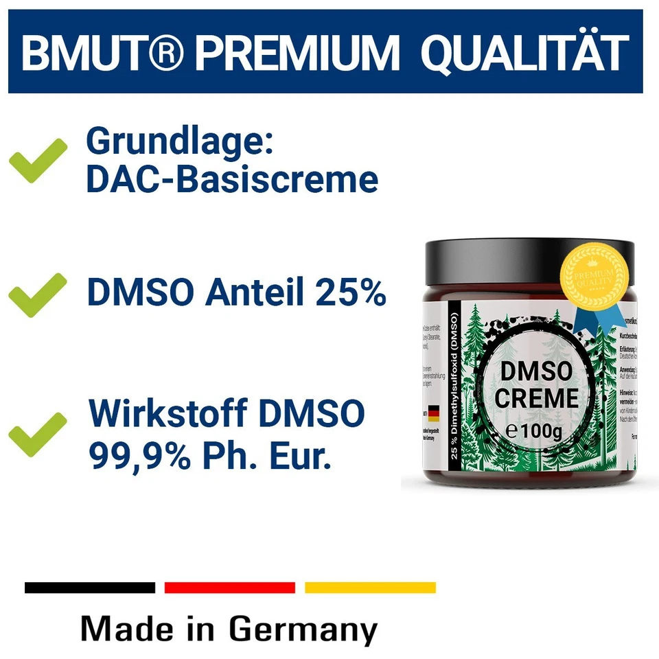 100g DMSO Cream Dimethyl Sulfoxide Ph. Eur. Purity Base Cream in Glass Jar - Image 2 of 4