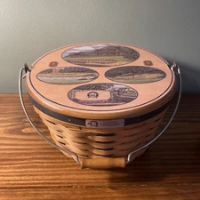 Longaberger Golf Club Basket 2005 With Protector and Special Lid Hard To Find