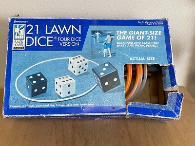 21 Lawn Dice Vintage - Backyard Games Large Giant Die - Complete